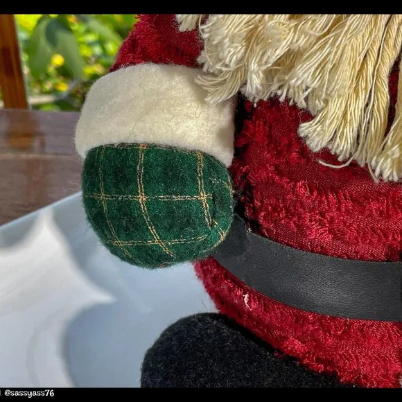 ▪️VTG▪️1990's Y2K Mixed Media Plush Santa Claus Home Decoration - Picture 6 of 9